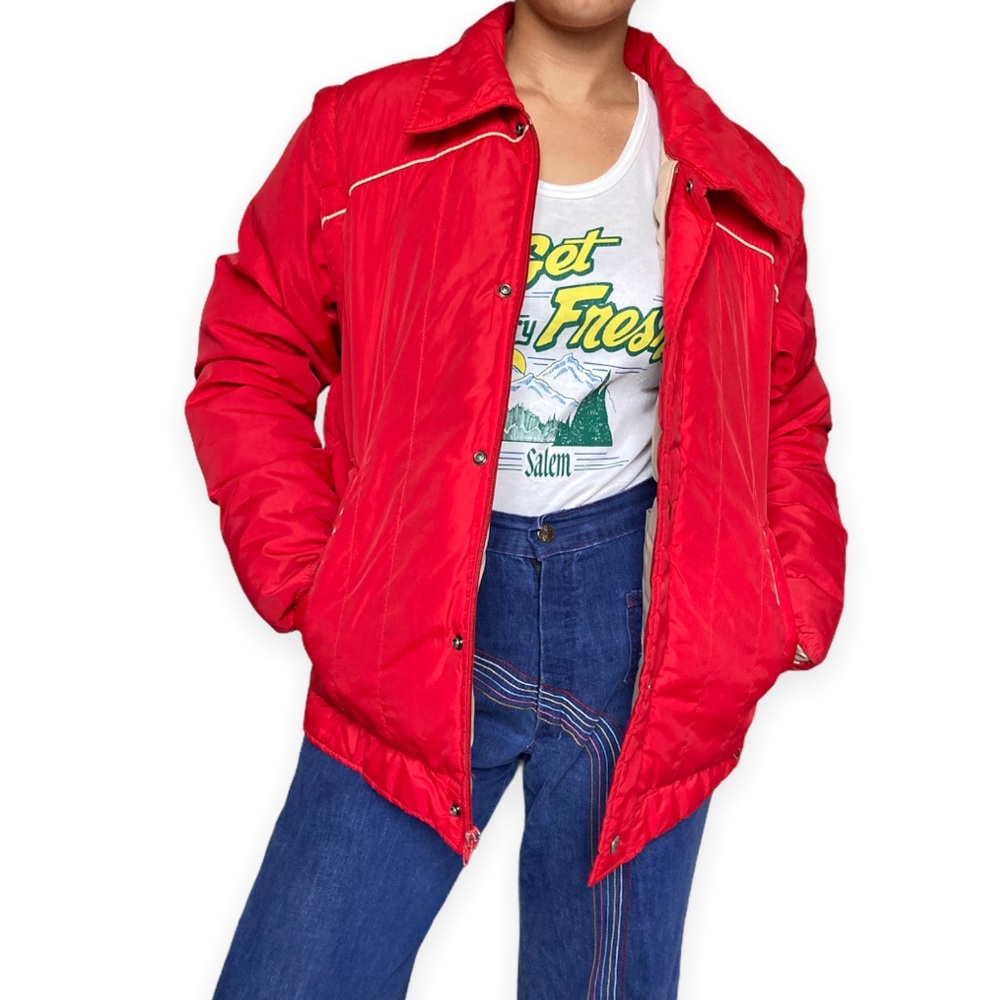 Vintage 80s Goosedown Puffer Coat Vest